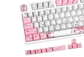 Amazon.com: ZMX Cherry Blossom Pink Keycaps,PBT Dye Sub OEM
